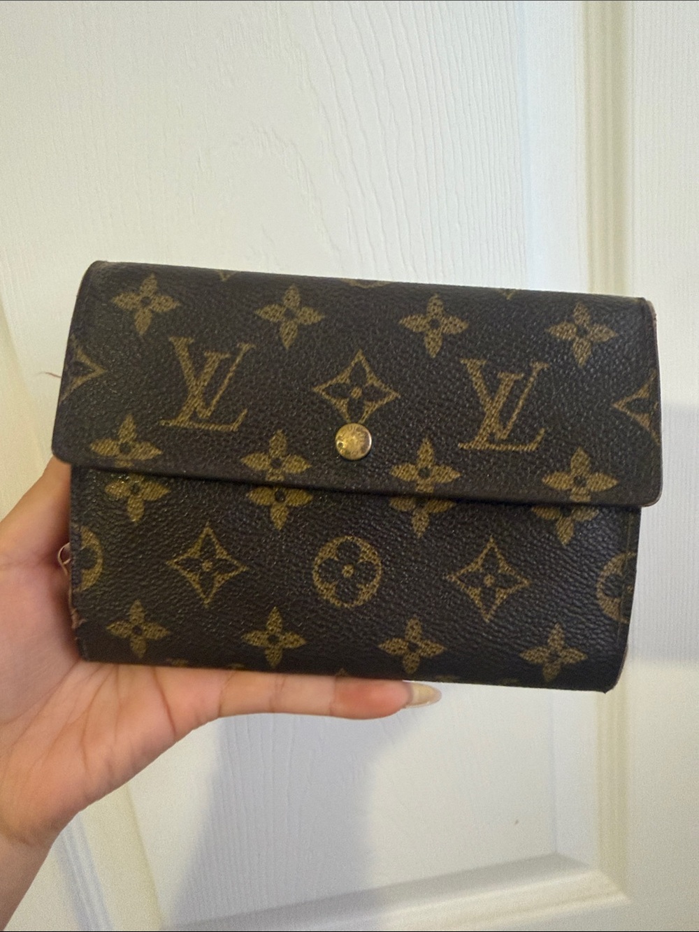 Louis Vuitton Monogram Canvas Compact Card Holder - Brown & Gold